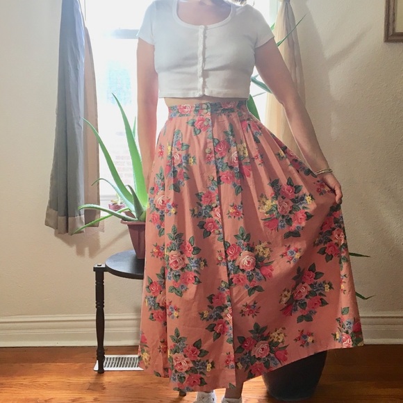 Vintage Dresses & Skirts - Vintage Floral Maxi